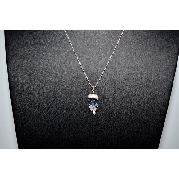 Catherine Weitzman Jellyfish Necklace-Sapphire-Unique - Picture 1 of 3